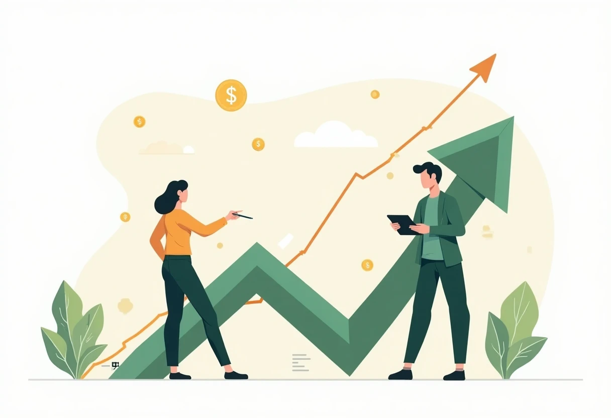 Financial growth concept