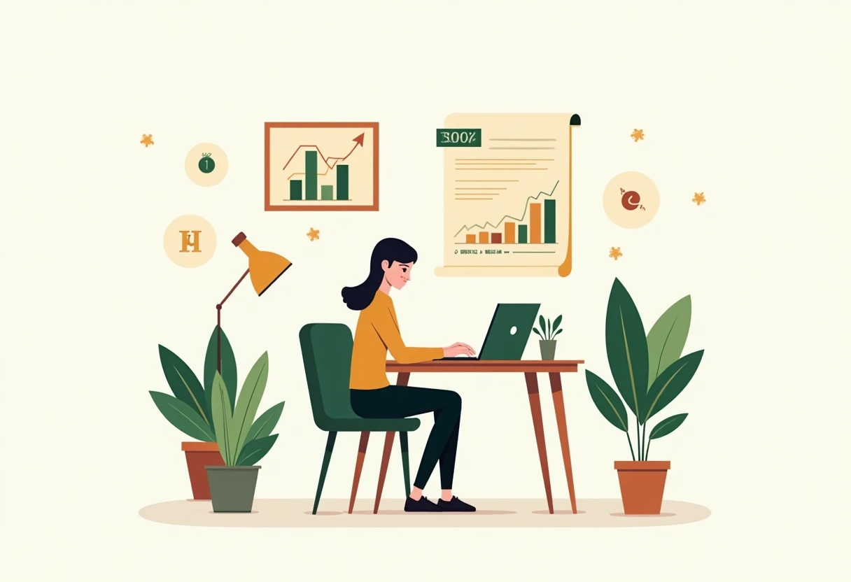 Freelancer reviewing loan options